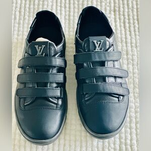 Kid’s Authentic Louis Vuitton Black Leather Sneakers - Size 30 (12-12.5 U.S)